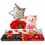 Rosas con chocolates